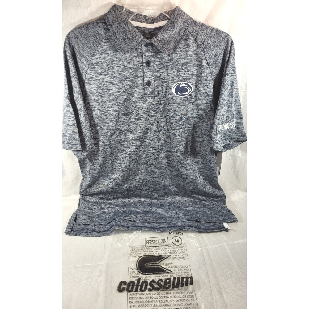 Colosseum Men's Navy Penn State Nittany Lioins Down Swing Polo - Medium